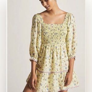 NWOT, Anthropologie Omika Square Neck Mini Dress, Size S